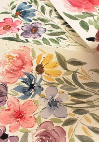 Petals and Paint: Watercolour and Floristry Class