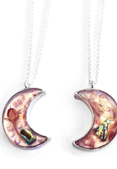 Pink Moon Necklaces Resin Jewellery Kit