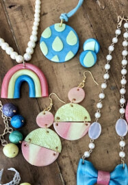 Polymer Clay Earrings, a Bracelet and a Pendant Workshop