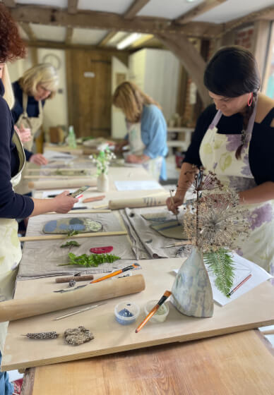 Pottery Handbuilding and Natural Surface Decorating Workshop