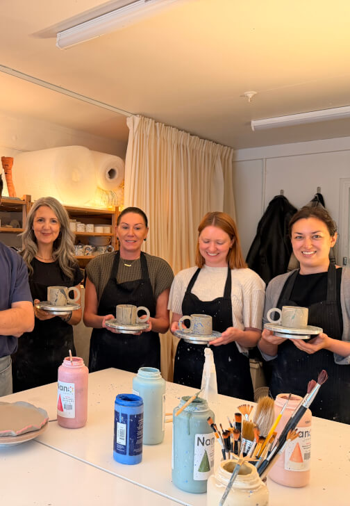 Pottery Painting Class in London | Small Group | BYOB