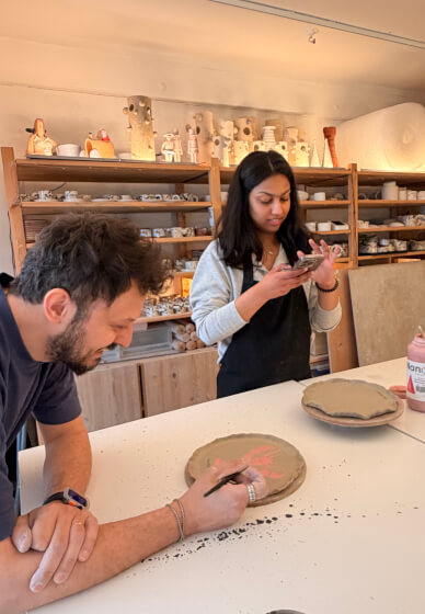 Pottery Painting Class in London | Small Group | BYOB