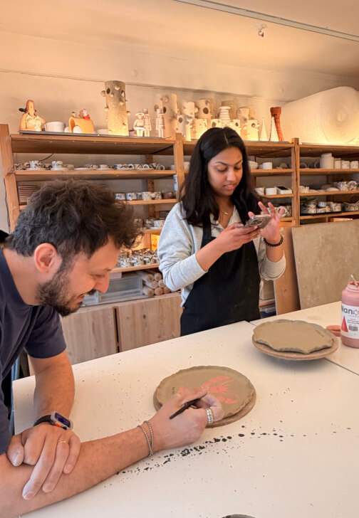 Pottery Painting Class in London | Small Group | BYOB