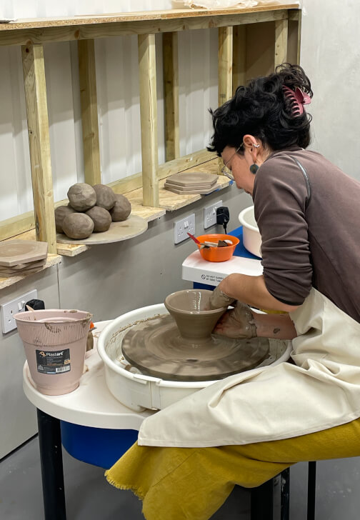 Wheel Throwing Pottery Class for Beginners