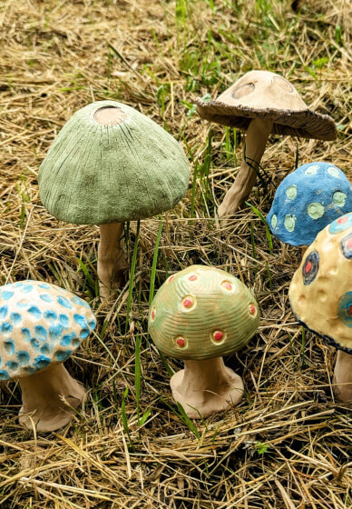 Pottery Workshop: Colourful Mushroom Sculptures