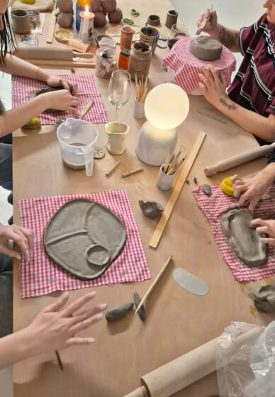 Pottery Workshop: Sculpt, Throw and Sip