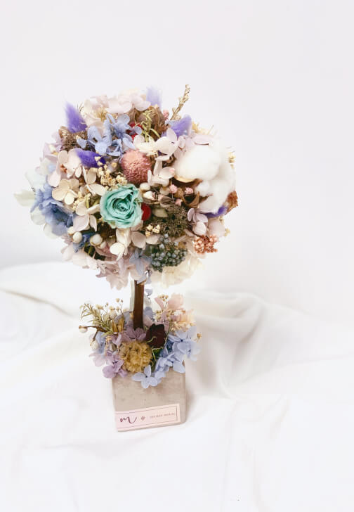 Preserved Hydrangea Little Round Tree Making Class
