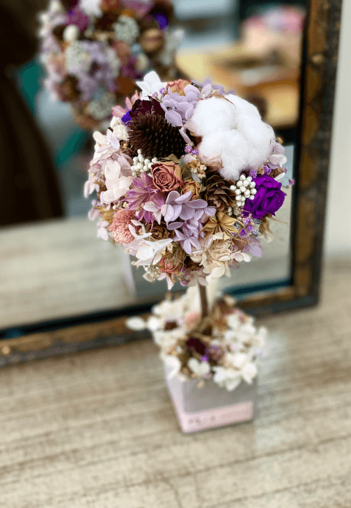 Preserved Hydrangea Little Round Tree Making Class
