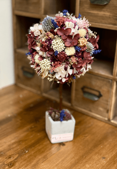 Preserved Hydrangea Little Round Tree Making Class