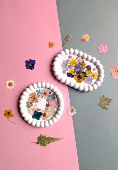 Pressed Wildflowers Eco-Resin Bubble Dish Workshop