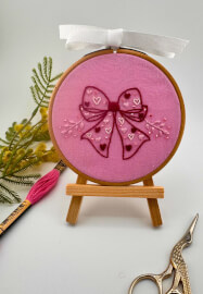 Pretty Bow Sip and Stitch Embroidery Workshop