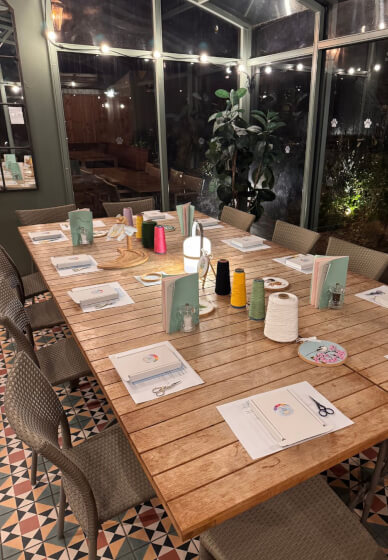 Pretty Bow Sip and Stitch Embroidery Workshop