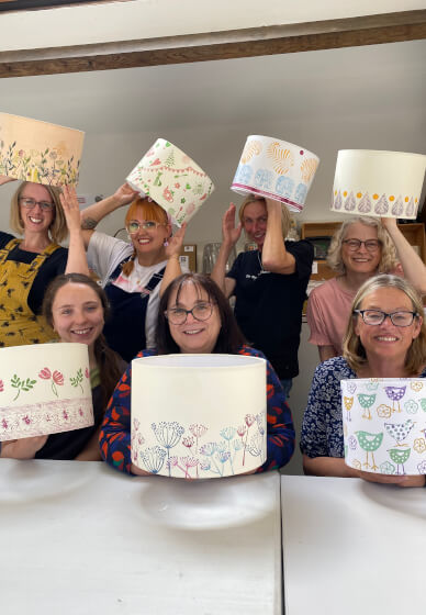 Print and Make a Lampshade Workshop in the Cotswolds