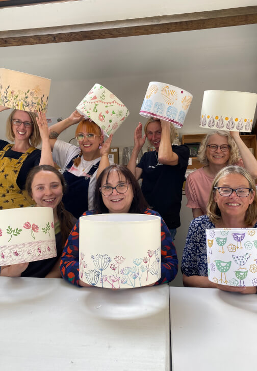 Print and Make a Lampshade Workshop in the Cotswolds
