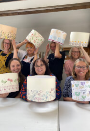Print and Make a Lampshade Workshop in the Cotswolds