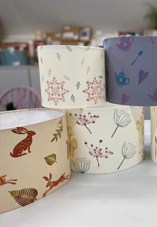 Print and Make a Lampshade Workshop in the Cotswolds
