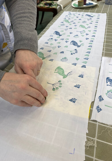 Print and Make a Lampshade Workshop in the Cotswolds
