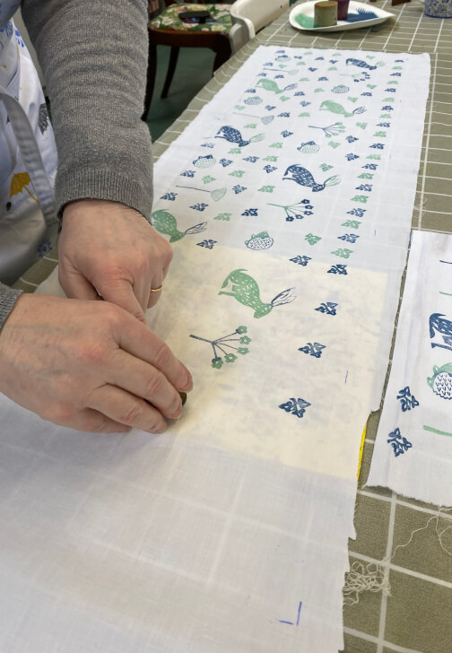 Print and Make a Lampshade Workshop in the Cotswolds