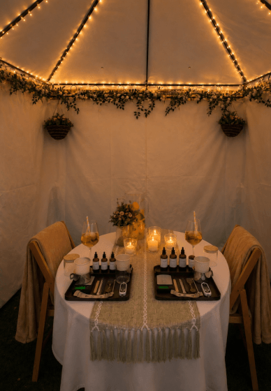 Private Couples Garden Candle Making Experience