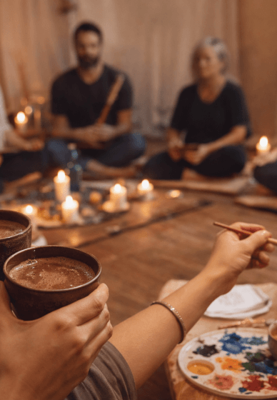 Process-Led Art Experience with Cacao Ritual and Meditation