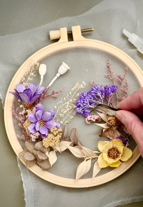 Qixi Embroidery Floral Hoop Workshop