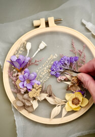 Qixi Embroidery Floral Hoop Workshop