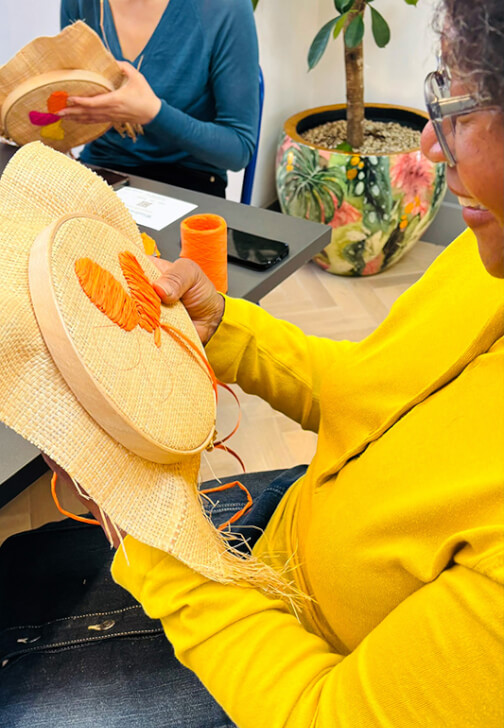 Raffia Embroidery Hoop Art Workshop