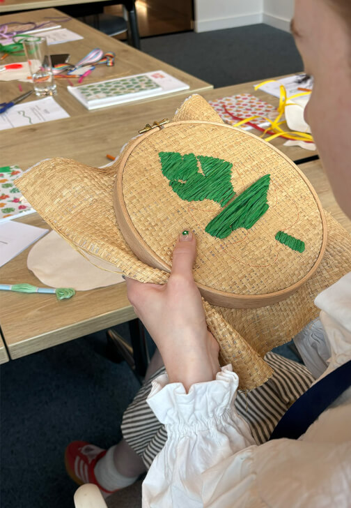 Raffia Embroidery Hoop Art Workshop
