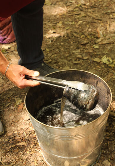 Raku Pottery Workshop in the Woods