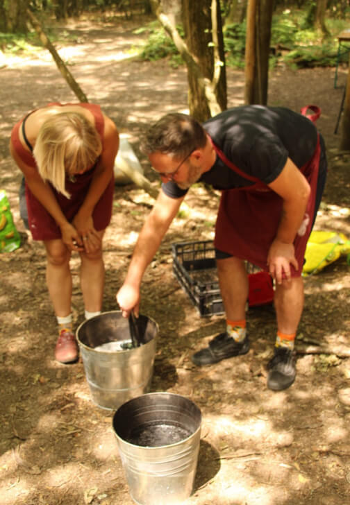 Raku Pottery Workshop in the Woods