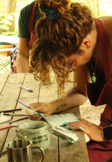Raku Pottery Workshop in the Woods