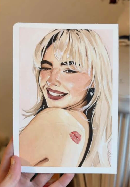 Sabrina Carpenter Themed Watercolour Class