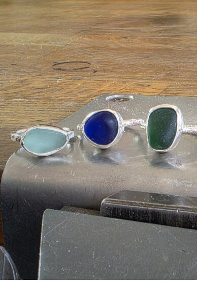 Sea Glass Silver Ring Workshop