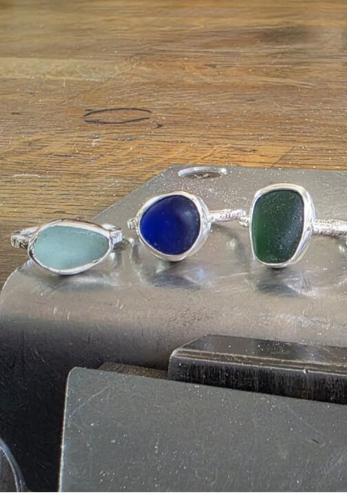Sea Glass Silver Ring Workshop