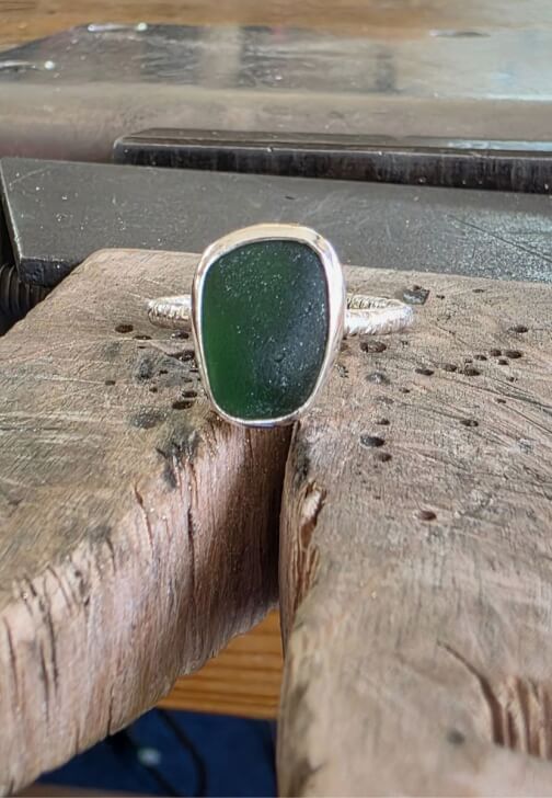 Sea Glass Silver Ring Workshop