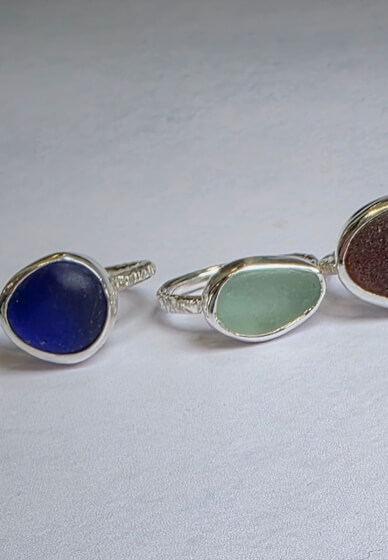 Sea Glass Silver Ring Workshop