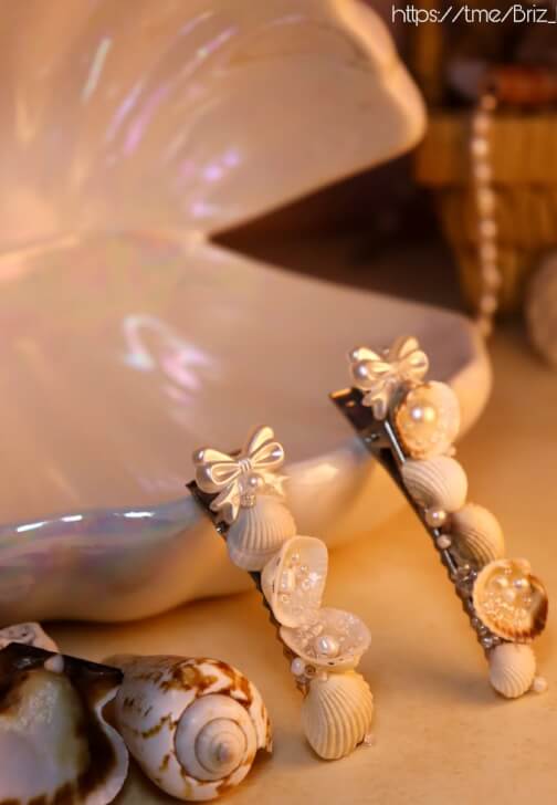 Sea Shell Hair Clips DIY