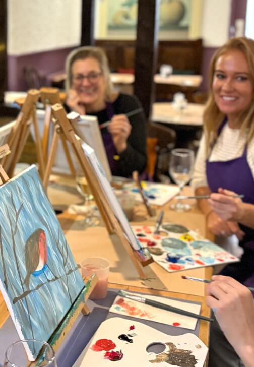 Secret Beach Paint and Sip Experience