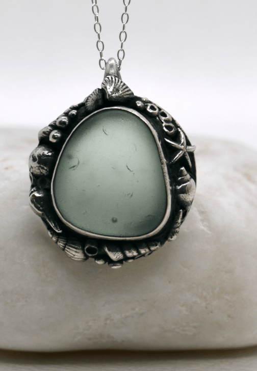 Silver and Seaglass Rockpool Pendant Workshop