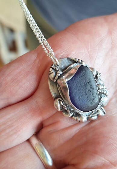 Silver and Seaglass Rockpool Pendant Workshop