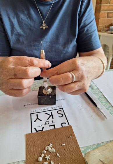 Silver and Seaglass Rockpool Pendant Workshop