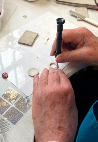 Silver Clay Jewellery Making Class with Precious Stone Inlay