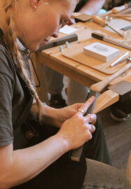 Silver Hammered Ring Workshop