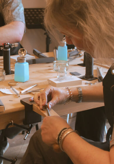 Silver Hammered Ring Workshop