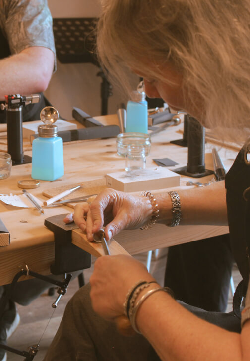 Silver Hammered Ring Workshop