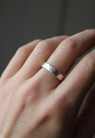 Silver Hammered Ring Workshop