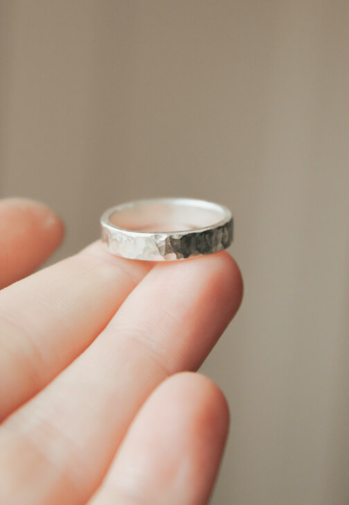 Silver Hammered Ring Workshop