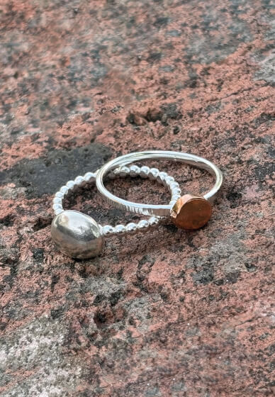 Silver Stacking Rings Workshop in Lincolnshire