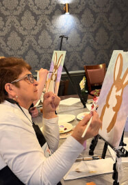 Sip and Paint Class: Cute Spring Bunny