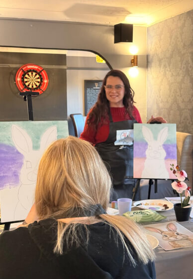 Sip and Paint Class: Cute Spring Bunny